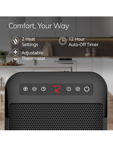 Calentador Cerámico Personal Lasko MyHeat Max 1500W Negro