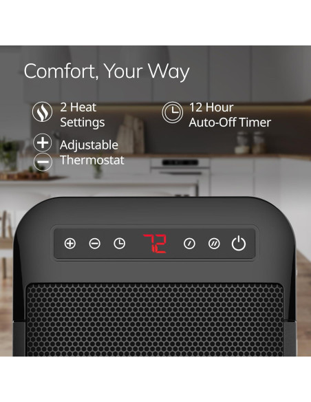 Calentador Cerámico Personal Lasko MyHeat Max 1500W Negro