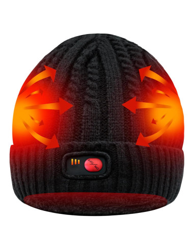 Gorro Térmico Eléctrico Svpro Negro - Recargable Invierno