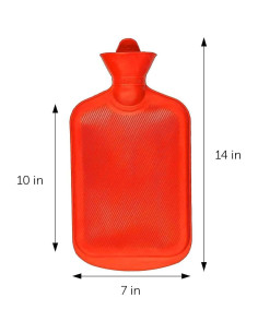 Botella de Agua Caliente SteadMax 2L Caucho Natural Rojo 2