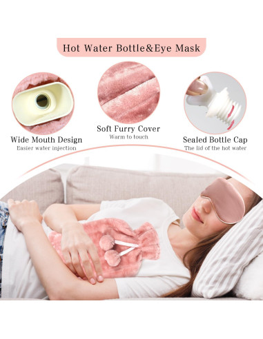 Bolsa de Agua Caliente 2L My Novel Things Rosa con Funda