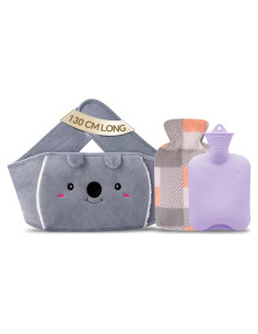 Bolsa de Agua Caliente Toxin 1L con Funda Suave Púrpura