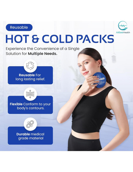 Paquete de Hielo Reutilizable AllSett Health - 7 Piezas Multiuso
