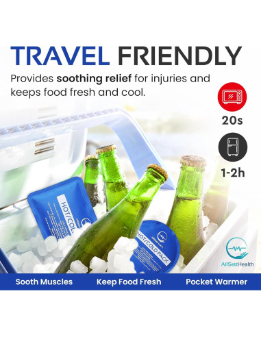 Paquete de Hielo Reutilizable AllSett Health - 7 Piezas Multiuso
