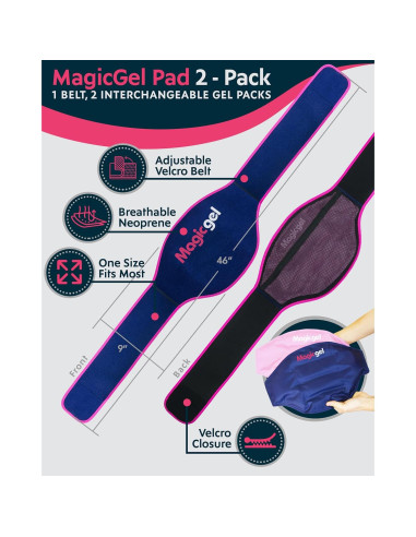 Paquete de Hielo Gel Mágico para Espalda - 2 Unidades Reutilizables
