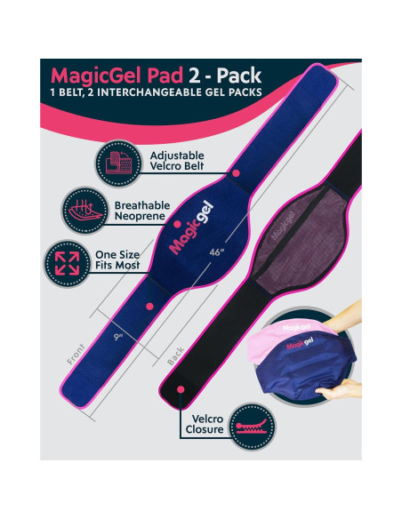Paquete de Hielo Gel Mágico para Espalda - 2 Unidades Reutilizables