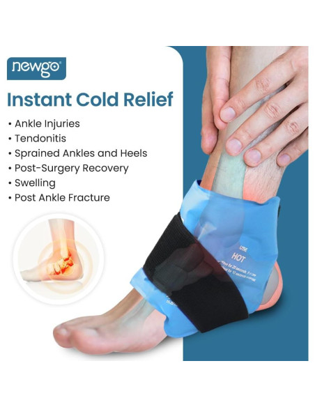 Funda de Hielo para Tobillo NEWGO Gel Frío Caliente 44 cm
