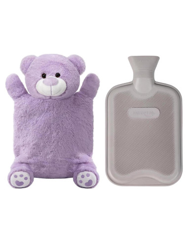 Botella de Agua Caliente HomeTop 2L con Funda Oso Peluche