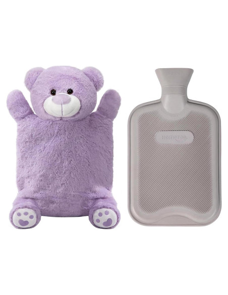 Botella de Agua Caliente HomeTop 2L con Funda Oso Peluche