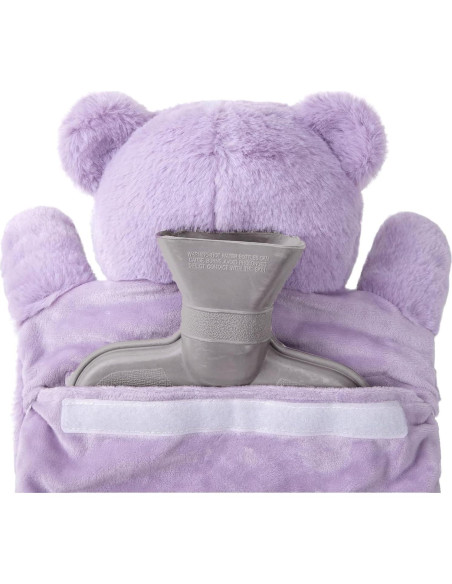 Botella de Agua Caliente HomeTop 2L con Funda Oso Peluche