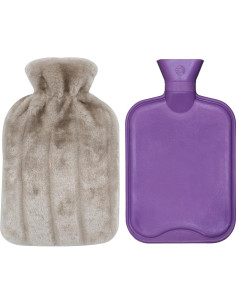 Botella de Agua Caliente HomeTop 2L con Funda Beige 2