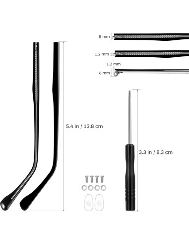 Kit de Reemplazo de Brazos de Gafas Metal BESPORTBLE - Universal