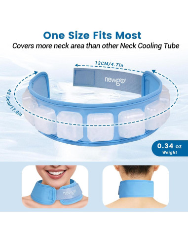 Enfriador de Cuello NEWGO Azul - Terapia Fría Reutilizable
