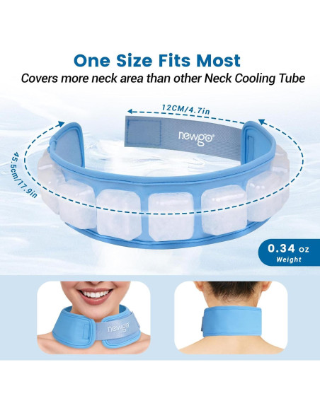 Enfriador de Cuello NEWGO Azul - Terapia Fría Reutilizable