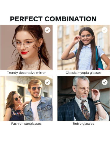 Kit de Reemplazo de Brazos de Gafas Metal BESPORTBLE - Universal