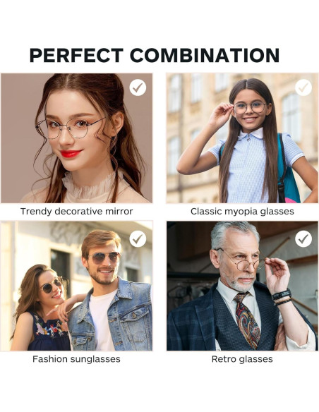 Kit de Reemplazo de Brazos de Gafas Metal BESPORTBLE - Universal