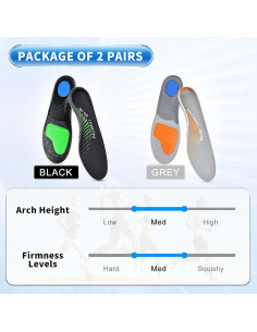 Plantillas Ortopédicas PAGWS para Botas de Trabajo 2 Pares L 2