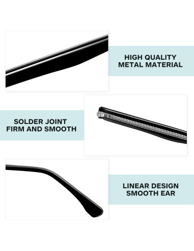 Kit de Reemplazo de Brazos de Gafas Metal BESPORTBLE - Universal