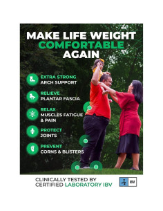 Plantillas ortopédicas EASYFEET para arco alto 220 lbs L 2