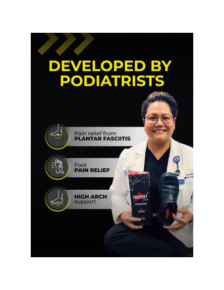 Plantillas ortopédicas EASYFEET Black para fascitis plantar Plantillas ortopédicas EASYFEET Black para fascitis plantar