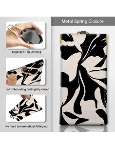 Estuche de Gafas de Piel con Anillo D Rosa Oro - Compacto y Elegante 2