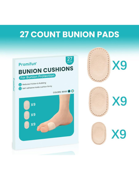 Almohadillas para Juanetes Promifun - 27 Unidades Multi-tamaño