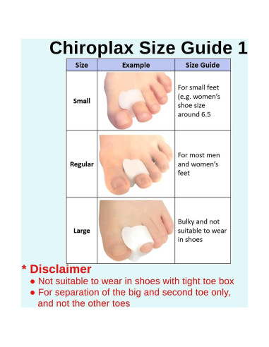 Separadores de Dedos Chiroplax Gel Alivio Juanetes 6 Pzas