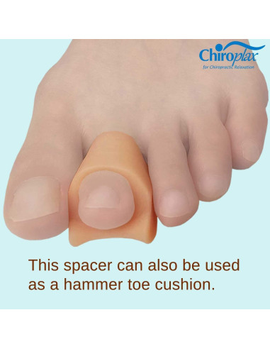 Separadores de Dedos Chiroplax Gel Alivio Juanetes 6 Pzas