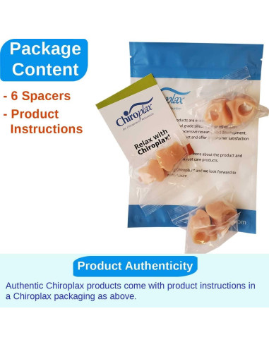 Separadores de Dedos Chiroplax Gel Alivio Juanetes 6 Pzas