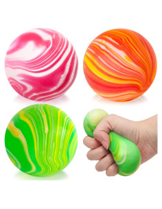 Pelota Antiestrés Elástica LovesTown, 3 Piezas Colores Asortidos