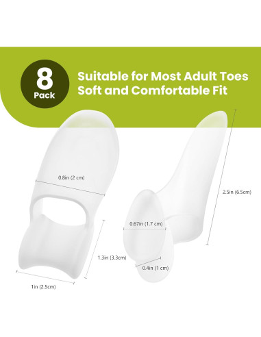 Protector de Almohadilla para Juanetes Bukihome - 8 Piezas Gel