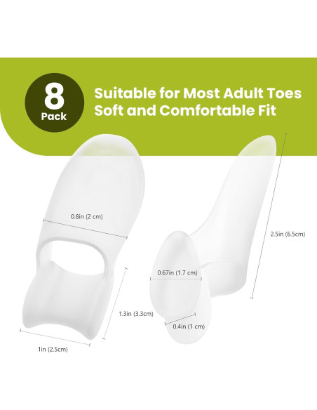 Protector de Almohadilla para Juanetes Bukihome - 8 Piezas Gel