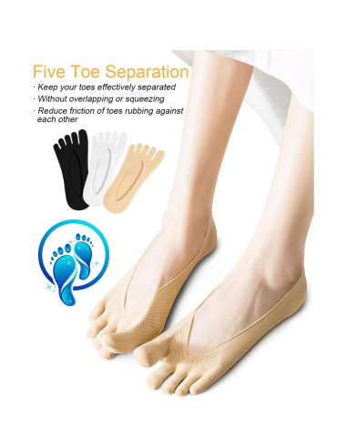 6 Pares de Calcetines para Alivio de Juanetes Samaya Home