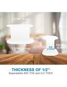 Separadores de Dedos de Silicona PrettSole - 6 Pares Alivio Juanetes 2