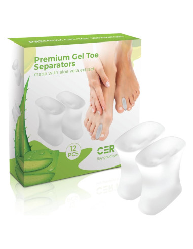 Separadores de Dedos de Gel Certly - Paquete de 12 Transparentes