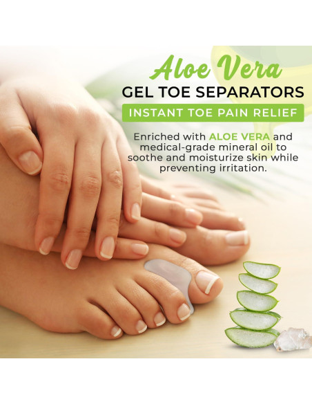 Separadores de Dedos de Gel Certly - Paquete de 12 Transparentes