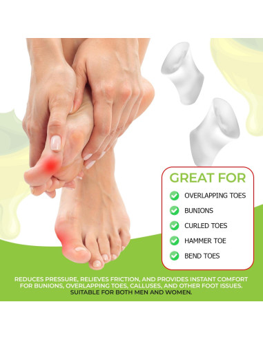 Separadores de Dedos de Gel Certly - Paquete de 12 Transparentes