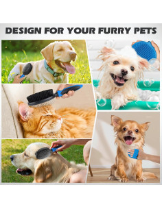 2 Cepillos de Aseo para Perros UGNEL - Doble Cara y Baño 2