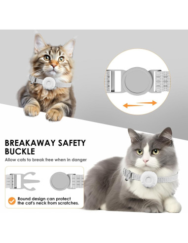 Rastreador GPS para Gatos HONGTOP Blanco, Sin Cuota Mensual