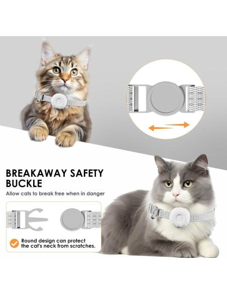 Rastreador GPS para Gatos HONGTOP Blanco, Sin Cuota Mensual