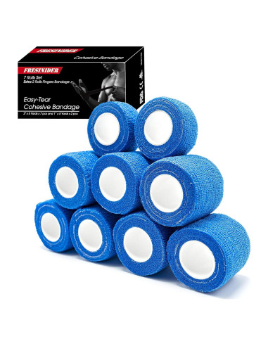 9 Rollos de Cinta Adhesiva FRESINIDER para Lesiones Azul
