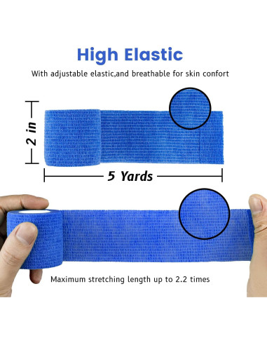 9 Rollos de Cinta Adhesiva FRESINIDER para Lesiones Azul