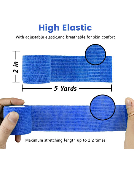 9 Rollos de Cinta Adhesiva FRESINIDER para Lesiones Azul