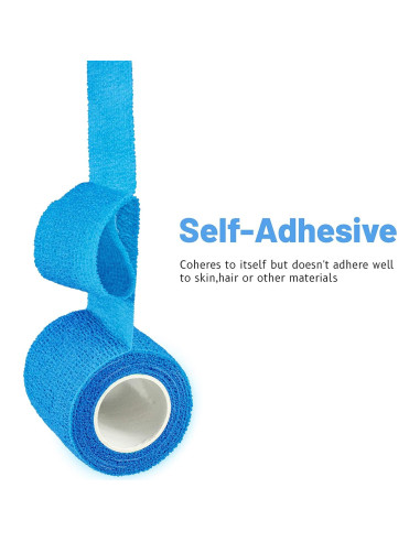 9 Rollos de Cinta Adhesiva FRESINIDER para Lesiones Azul