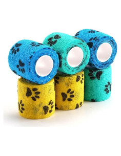 Venda Autoadhesiva WePet para Mascotas 2" Huellas de Patas A