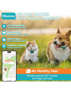 Rastreador GPS Woyamay para Perros y Gatos a Prueba de Agua 2
