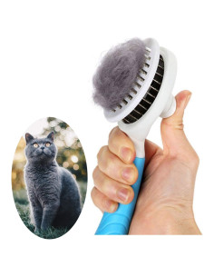 Cepillo Autolimpiante para Mascotas itPlus Azul 21.6x16.5cm