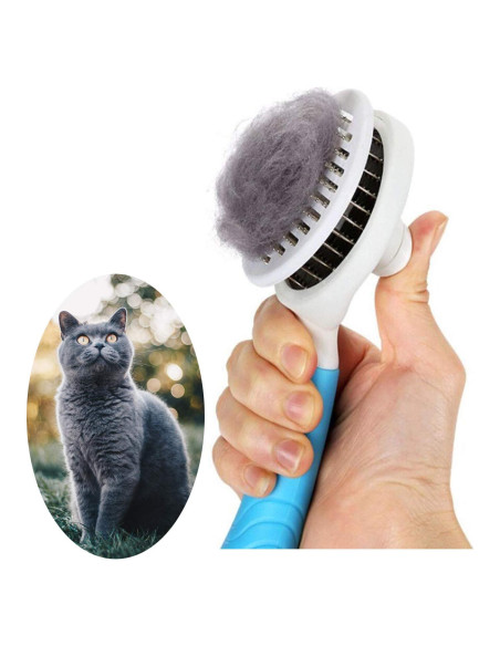 Cepillo Autolimpiante para Mascotas itPlus Azul 21.6x16.5cm