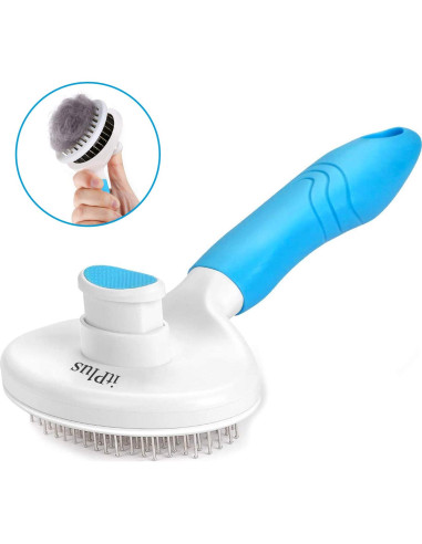 Cepillo Autolimpiante para Mascotas itPlus Azul 21.6x16.5cm