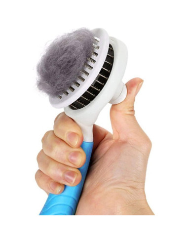 Cepillo Autolimpiante para Mascotas itPlus Azul 21.6x16.5cm